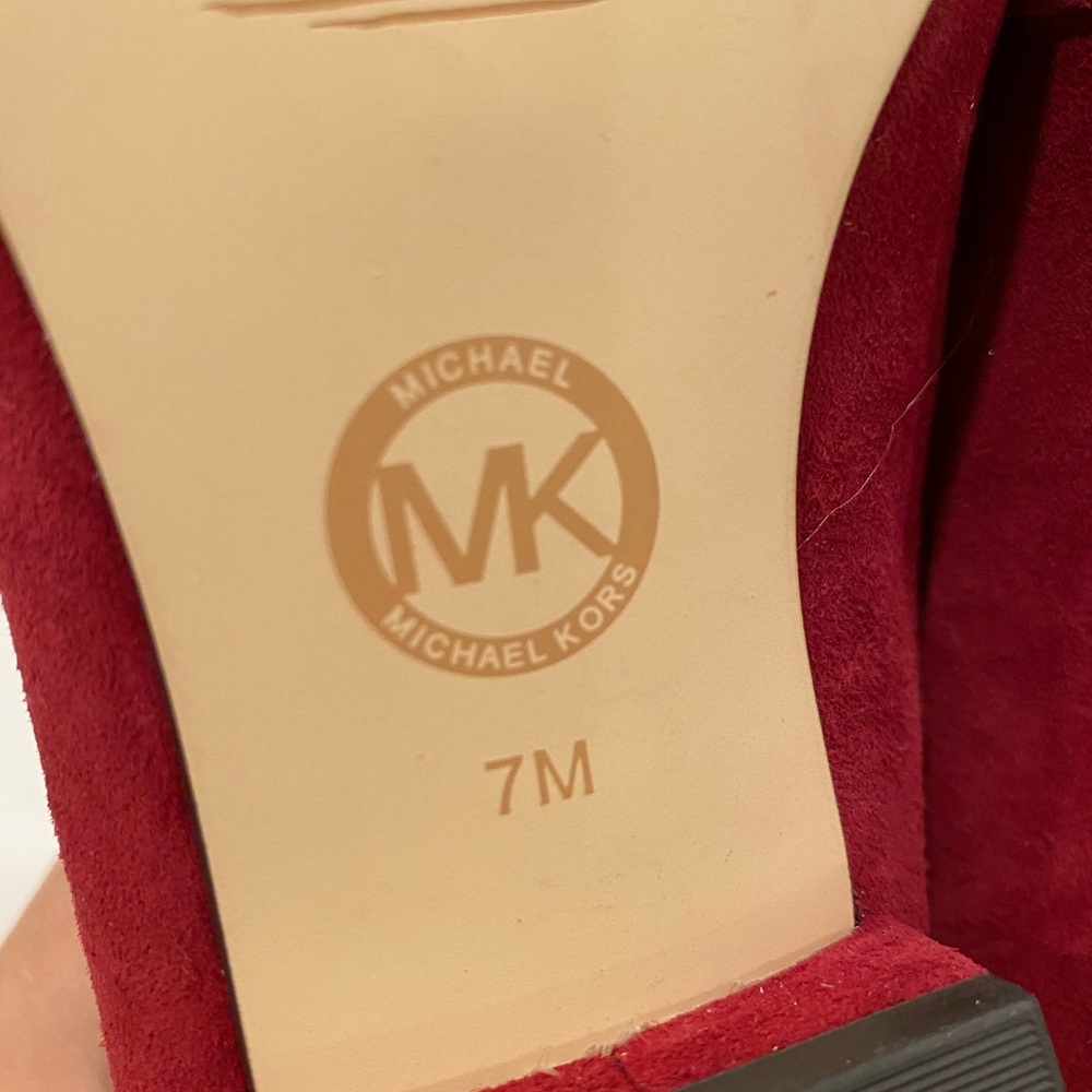 Michael Kors Caroline loafers suede maroon 7 - Picture 10 of 12
